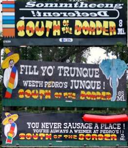 south border racist billboards attraction advertising interstate roadside most